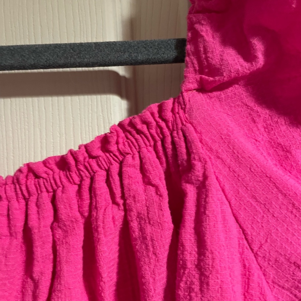 Anthropologie Maeve Dress. 1X. Pink. Puff sleeve. - Picture 6 of 13